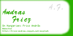 andras fricz business card
